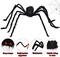 Halloween Outdoor Decorations Hairy Black Spider, Scary Giant Spider Fake Large Spider Hairy Spider Props for Halloween Yard Decorations Party Decor (Black)